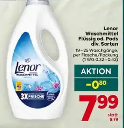 Billa Lenor Waschmittel Flüssig od. Pods Angebot
