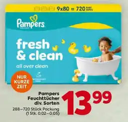 Billa Pampers Feuchttücher Angebot