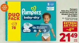 Billa Pampers Baby Dry, Premium Protection Pants od. Windeln Duo Packs Angebot