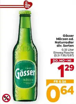 Billa Gösser Märzen od. Naturradler Angebot