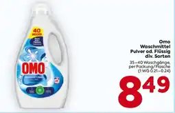 Billa Omo Waschmittel Pulver od. Flüssig Angebot