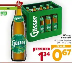 Billa Gösser Bio Stoff Angebot