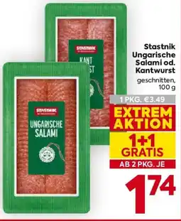 Billa Stastnik Ungarische Salami od. Kantwurst Angebot