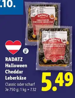Lidl Radatz Halloween Cheddar Leberkäse Angebot