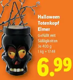 Lidl Halloween Totenkopf Eimer Angebot
