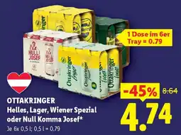 Lidl Ottakringer Helles, Lager, Wiener Spezial oder Null Komma Josef* Angebot