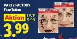 Lidl Party Factory Face Tattoo Angebot