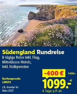 Lidl Südengland Rundreise Angebot