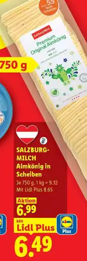 Lidl SalzburgMilch Premium Original Almkönig in Scheiben Angebot