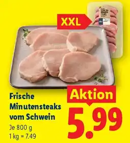 Lidl Frische Minutensteaks vom Schwein Angebot