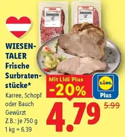 Lidl Wiesen-Taler Frische Surbratenstücke Angebot