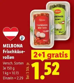 Lidl Milbona Frischkäserollen Angebot