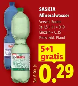 Lidl Saskia Mineralwasser Angebot