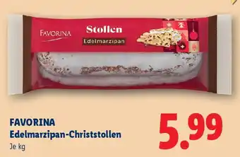 Lidl Favorina Edelmarzipan-Christstollen Angebot