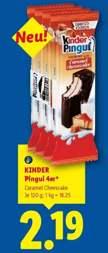 Lidl Kinder Pinguí Caramel Cheesecake Angebot