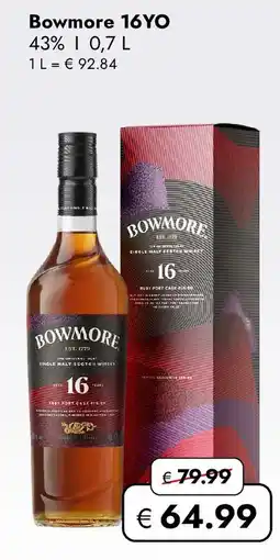Travel FREE Bowmore 16YO Angebot