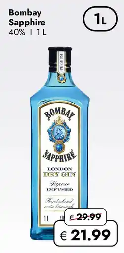 Travel FREE Bombay Sapphire London Dry Gin Angebot