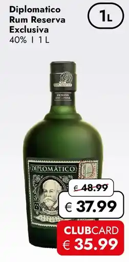Travel FREE Diplomatico Rum Reserva Exclusiva Angebot