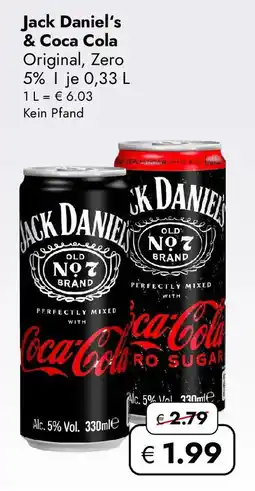 Travel FREE Jack Daniel's & Coca Cola Original, Zero Angebot