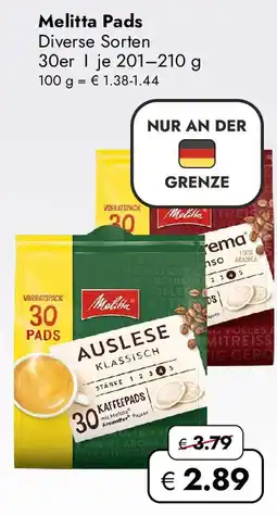 Travel FREE Melitta Pads Angebot