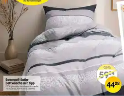 Reiter Baumwoll-Satin-Bettwäsche mit Zipp Angebot
