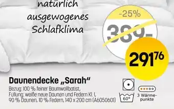 Daunendecke "Sarah"