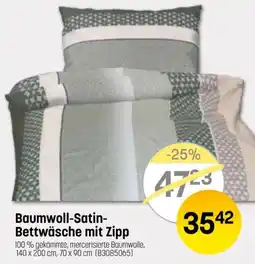 Reiter Baumwoll-Satin-Bettwäsche mit Zipp Angebot