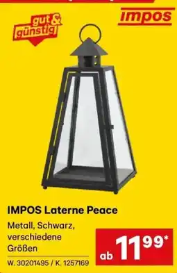 Lagerhaus IMPOS Laterne Peace Angebot