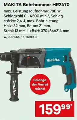 Lagerhaus MAKITA Bohrhammer HR2470 Angebot