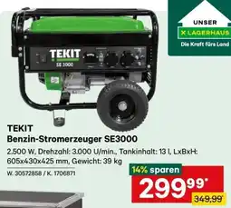 Lagerhaus TEKIT Benzin-Stromerzeuger SE3000 Angebot