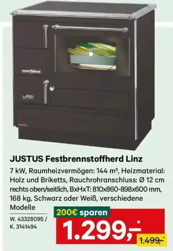 JUSTUS Festbrennstoffherd Linz