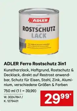 Lagerhaus ADLER Ferro Rostschutz 3in1 Angebot