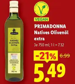 Lidl Primadonna Natives Olivenöl extra Angebot