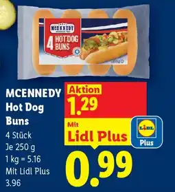 Lidl McKennedy Hot Dog Buns Angebot