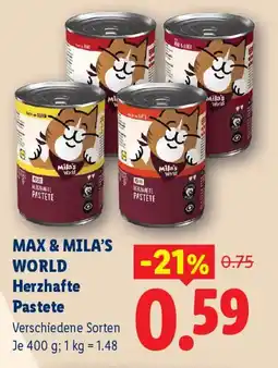 Lidl Max & Mila's World Herzhafter Pastete Angebot