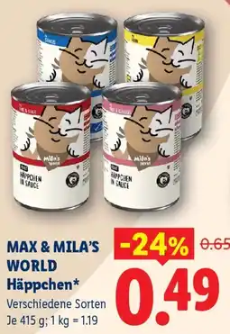 Lidl Max & Mila's World Häppchen Angebot