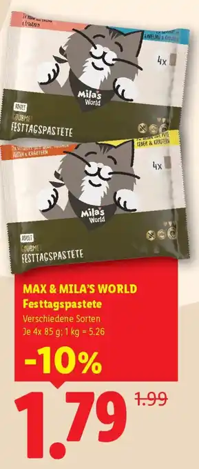 Lidl Max & Mila's World Festtagspastete Angebot
