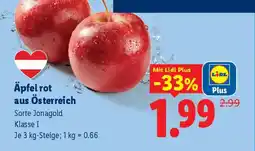 Lidl Äpfel rot aus Österreich Angebot