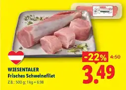 Lidl Wiesentaler Frisches Schweinefilet Angebot