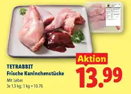 Lidl TETRABBIT Frische Kaninchenstücke Angebot