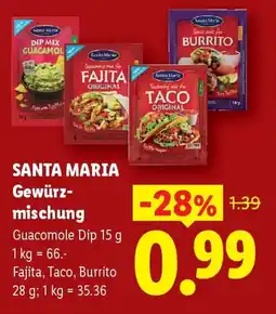 Lidl Santa Maria Gewürzmischung Angebot