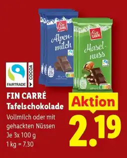Lidl Fin Carré Tafelschokolade Angebot