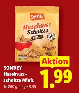 Lidl Sondey Haselnuss-Schnitte Minis Angebot
