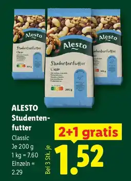 Lidl Alesto Studentenfutter Classic Angebot
