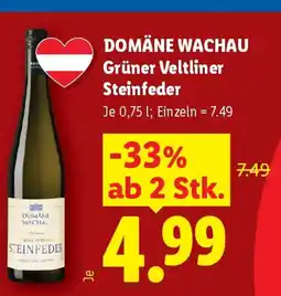 Lidl DOMÄNE WACHAU Grüner Veltliner Steinfeder Angebot