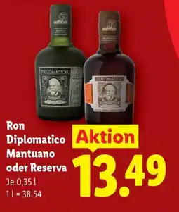 Lidl Ron Diplomatico oder Reserva Angebot