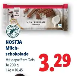 Lidl Nostja Milchschokolade Angebot