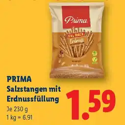 Lidl Prima Salzstangen mit Erdnussfüllung Angebot