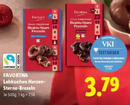 Lidl Favorina Lebkuchen Herzen-Sterne-Brezeln Angebot