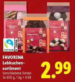 Lidl FAVORINA Lebkuchensortiment Angebot